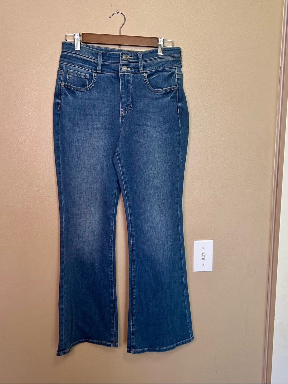 NYDJ Women's Medium Blue Wide Leg Jeans